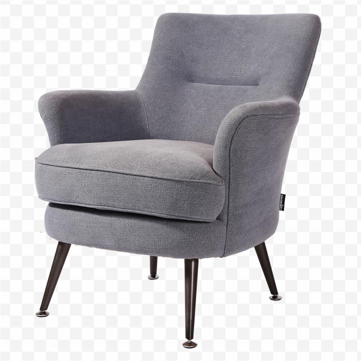club chair, table couch, furniture, gray linen sofa, leisure png
