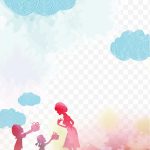 mother's day, background, mother's day design, clouds, kids, mom and kids