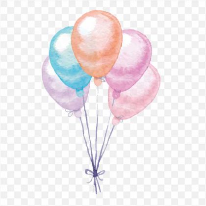 balloon watercolor, watercolor, painting vector, colorful balloons, balloons png