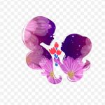 mother's day, mother and daughter, tulip, purple design mother's day png