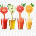 pnghit tomato, orange, apple juice png