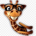 Giraffe Tooth Download Illustration Cute Giraffe Material PNG