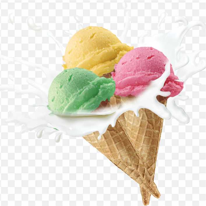 Ice Cream Cone Smoothie Neapolitan Ice Cream Three Color Ice Cream PNG