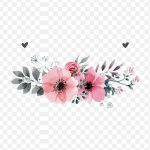 Wedding Invitation Flower, Pink Flowers, Pink Petal Flower Illustration On White Background, Flower Arranging, Leaf, Artificial Flower PNG