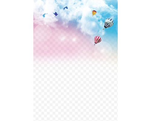 air balloon, flying birds, paper recruitment, poster, graduation, ceremony wallpaper, colorful sky background