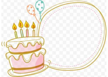 Birthday, cake, candles, frame, birthday frame png