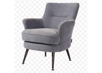 Club chair, table couch, furniture, gray linen sofa, leisure png